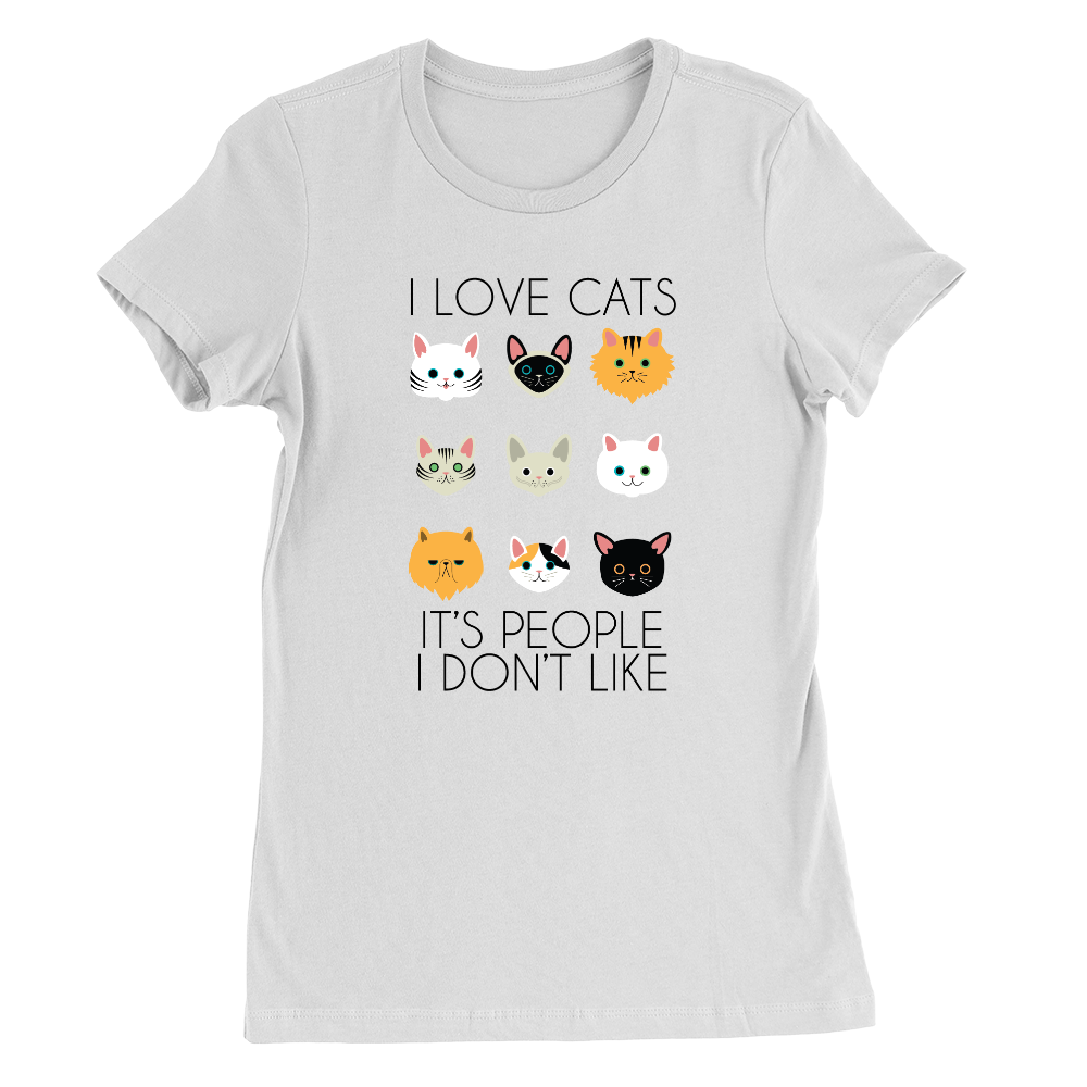 I Like Cats Womens T-Shirt Cat Lover All Cats Present Gift Funny | eBay UK