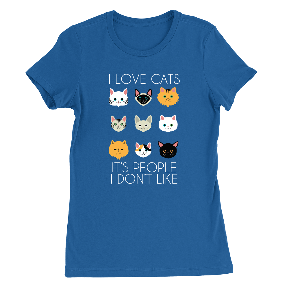 I Like Cats Womens T-Shirt Cat Lover All Cats Present Gift Funny | eBay