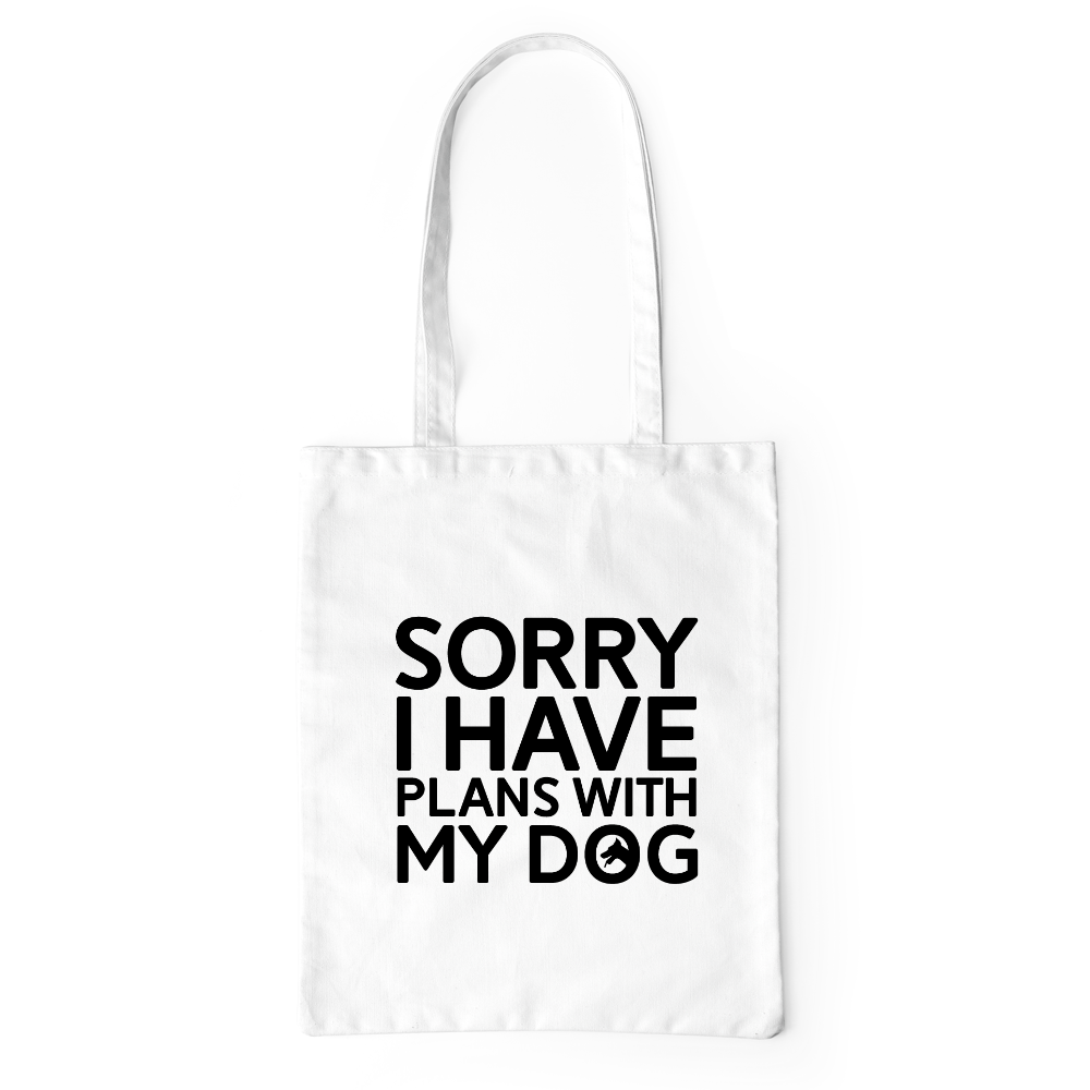 Plans With My Dog Tote Bag Funny Dog Lover Shopping Beach Gym Canvas plans-with-my-dog-tote-bag-funny-dog-lover-shopping-beach-gym-canvas