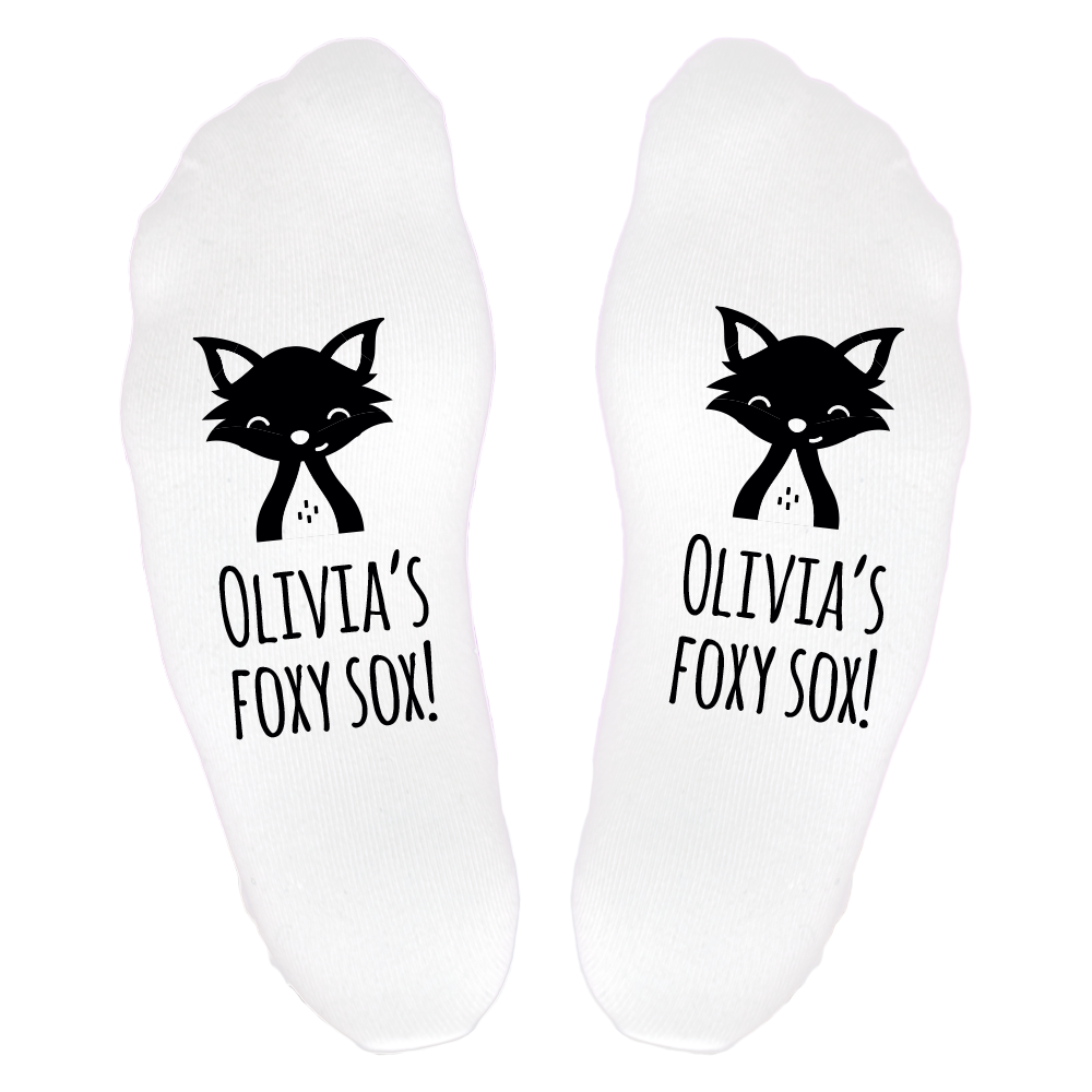 SAOLA Calze Foxy personalizzate suola calzini simpatici regalo figlia amica Natale riempimento calza