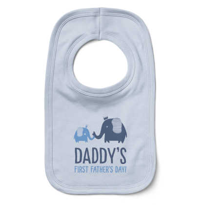 Elephant First Fatherss Day Bib