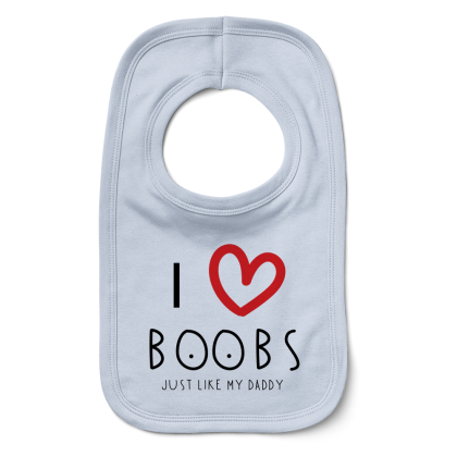 I Love Boobs Bib