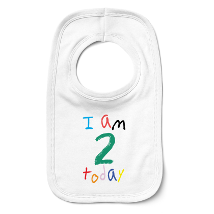 I Am 2 Today Bib