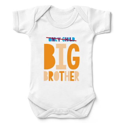 Only Child To Big Brother Babygrow