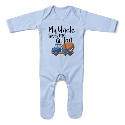 My Uncle Loves Me A Ton Baby Romper