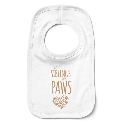 My Siblings Have Paws Bib