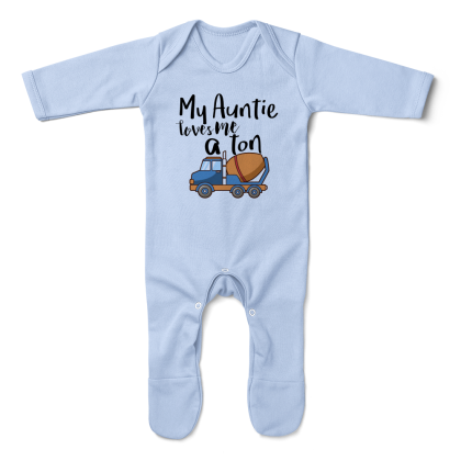 My Auntie Loves Me A Ton Baby Romper