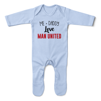 Me  Daddy Love Man United Baby Romper