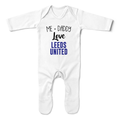 Me  Daddy Love Leeds United Baby Romper