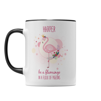 Personalised Name Be A Flamingo Mug