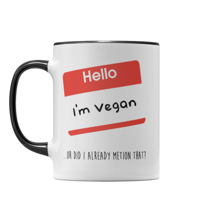 Hello Im Vegan Mug