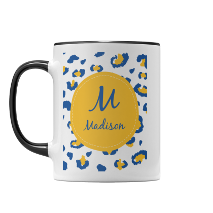 Personalised Name Leopard Print Mug