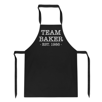 Personalised Name Team Baker Apron No Pocket