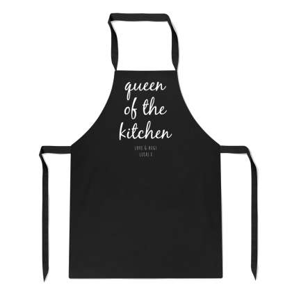 Personalised Name Queen Of Kitchen Apron No Pocket