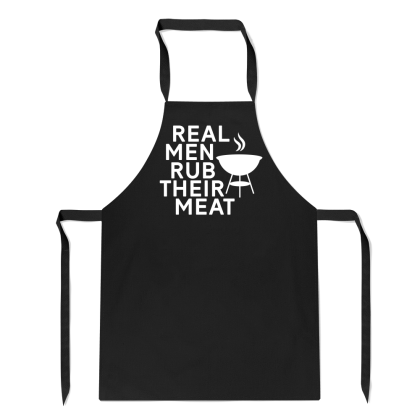 Real Men And Meat Apron No Pocket