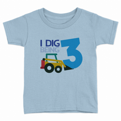 I Dig Being 3 Kids T-Shirt