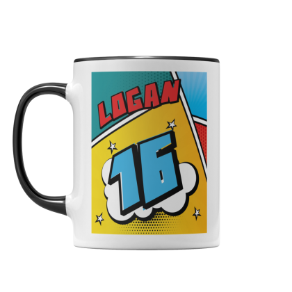 Personalised Name Comic Book Mug