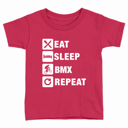 Eat Sleep Bmx Repeat Kids T-Shirt