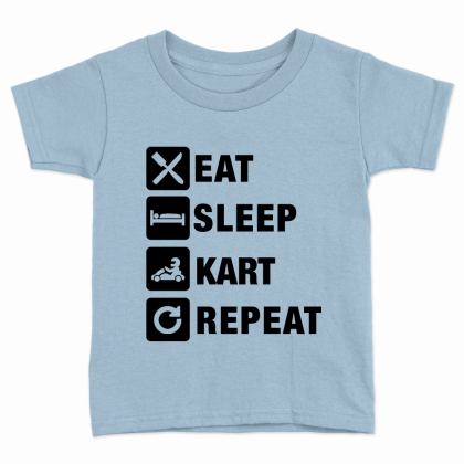 Eat Sleep Kart Repeat Kids T-Shirt